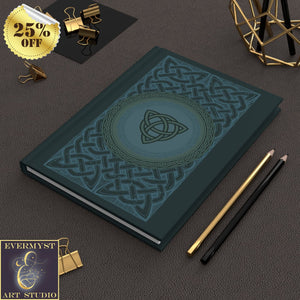 Celtic Hardcover Journal - Triple Knot Viking Motif Blank Book