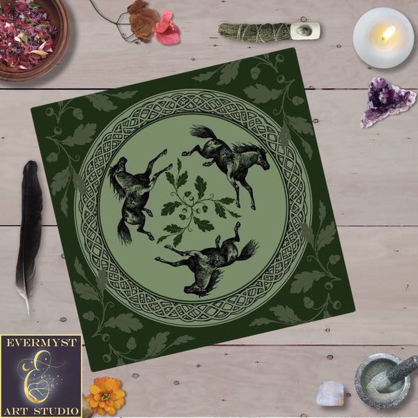 Celtic Horse Altar Tarot Cloth Square