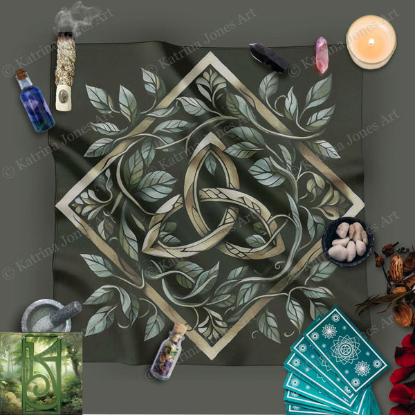 a table topped with cards and candles next to a candle