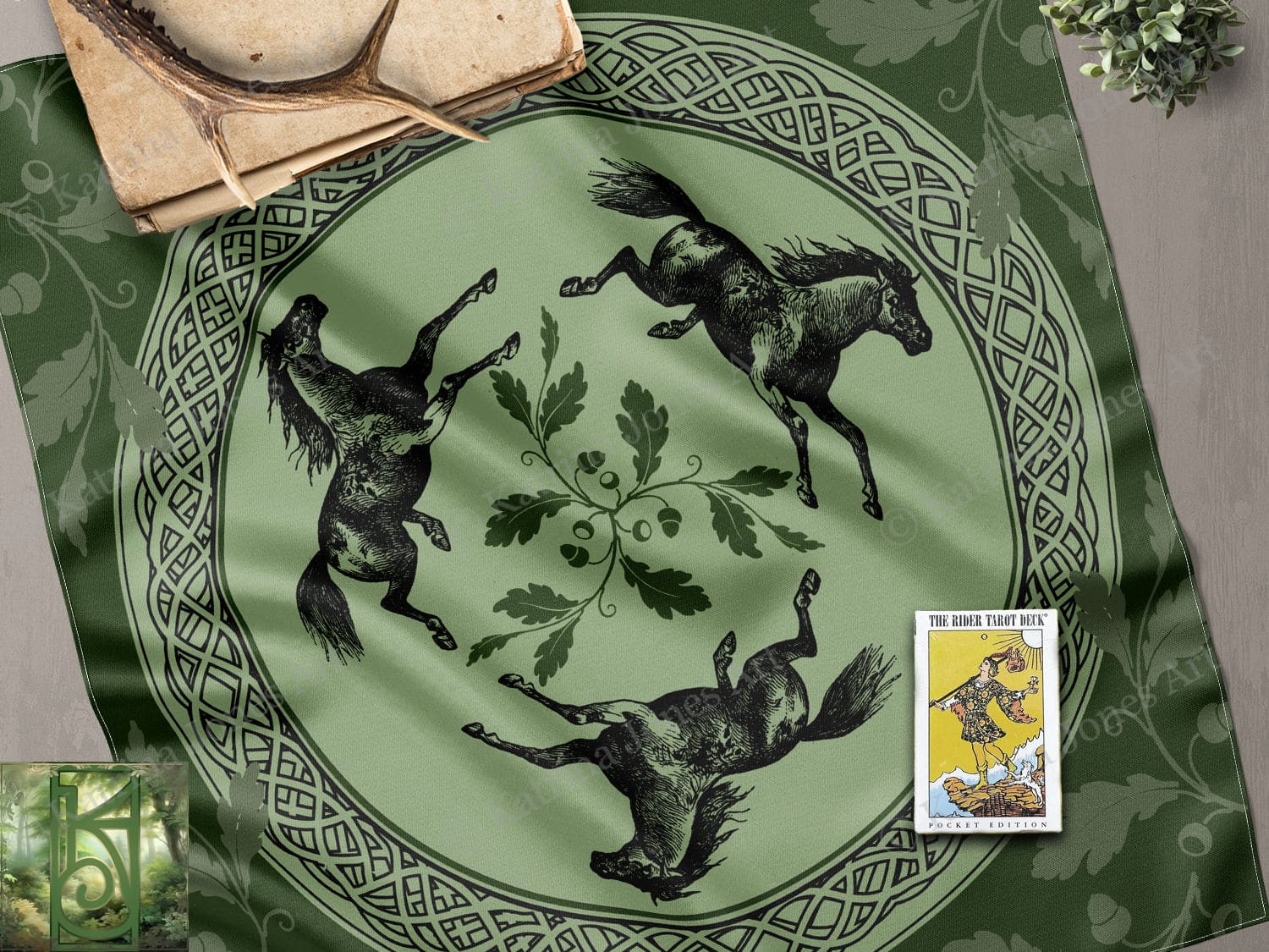 Celtic Horse Altar Tarot Cloth Square