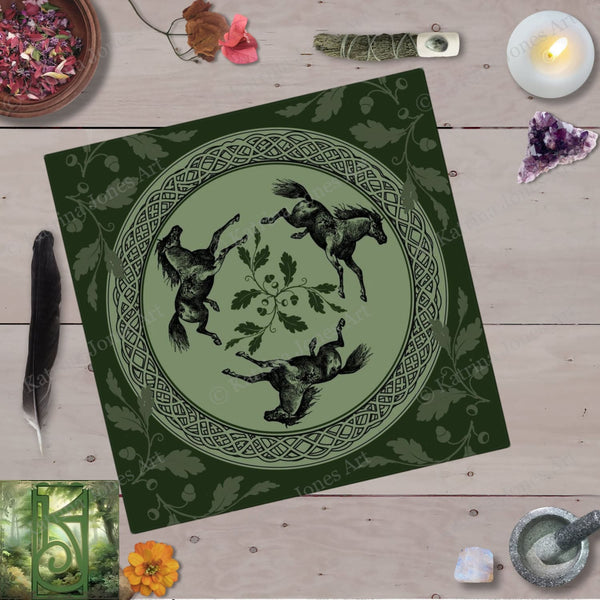 Celtic Horse Altar Tarot Cloth Square