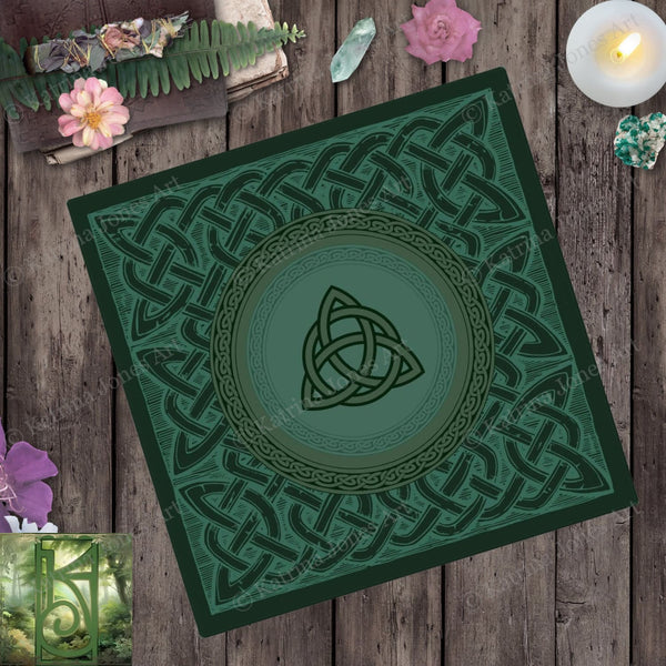 Celtic Altar Cloth Tarot Triple Knot Decor Square