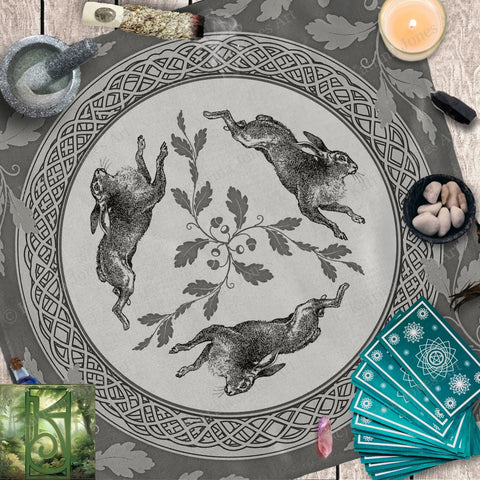 a table topped with a plate covered in animals