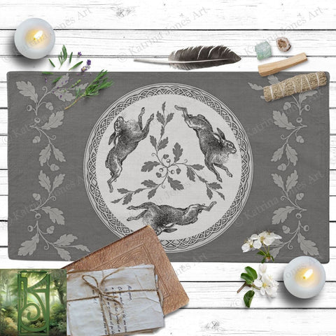 a placemat with a picture of birds on it