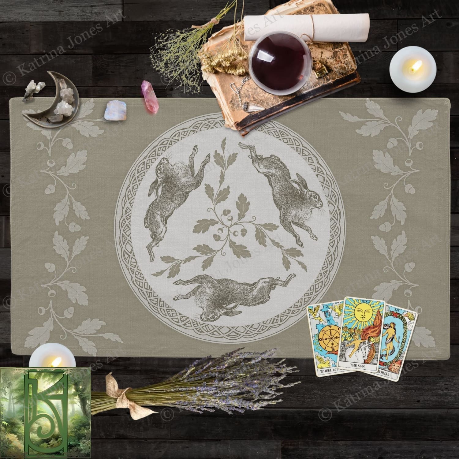 a placemat with a picture of a bird on it