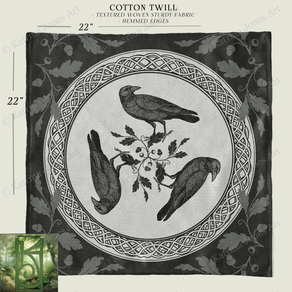 a black and white picture of three birds on a branch