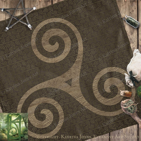 a large, intricate spiral design on a dark background, with a star-like shape on the left side.