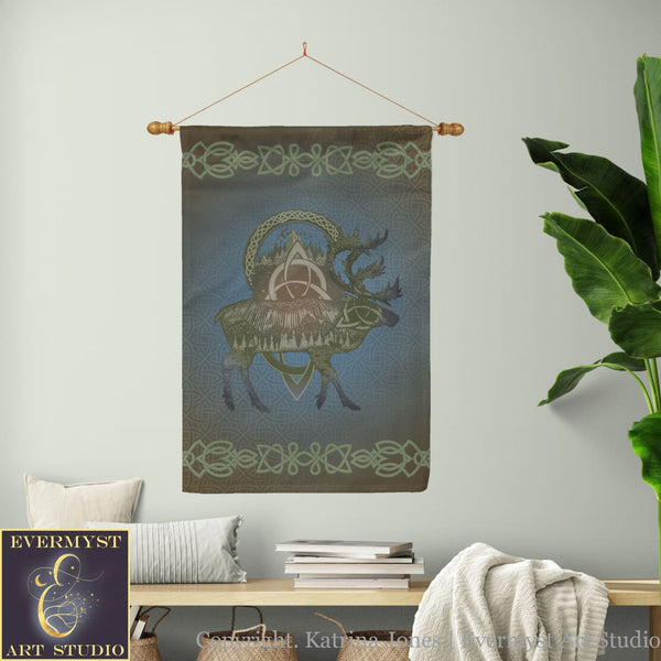 Celtic Viking Woodland Garden Flag