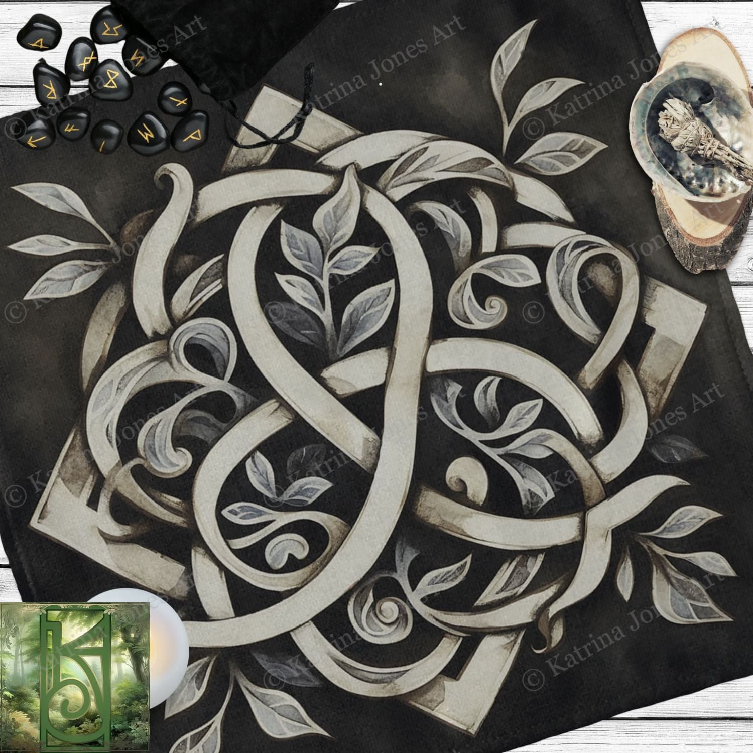 a painting of a flower with a candle next to it