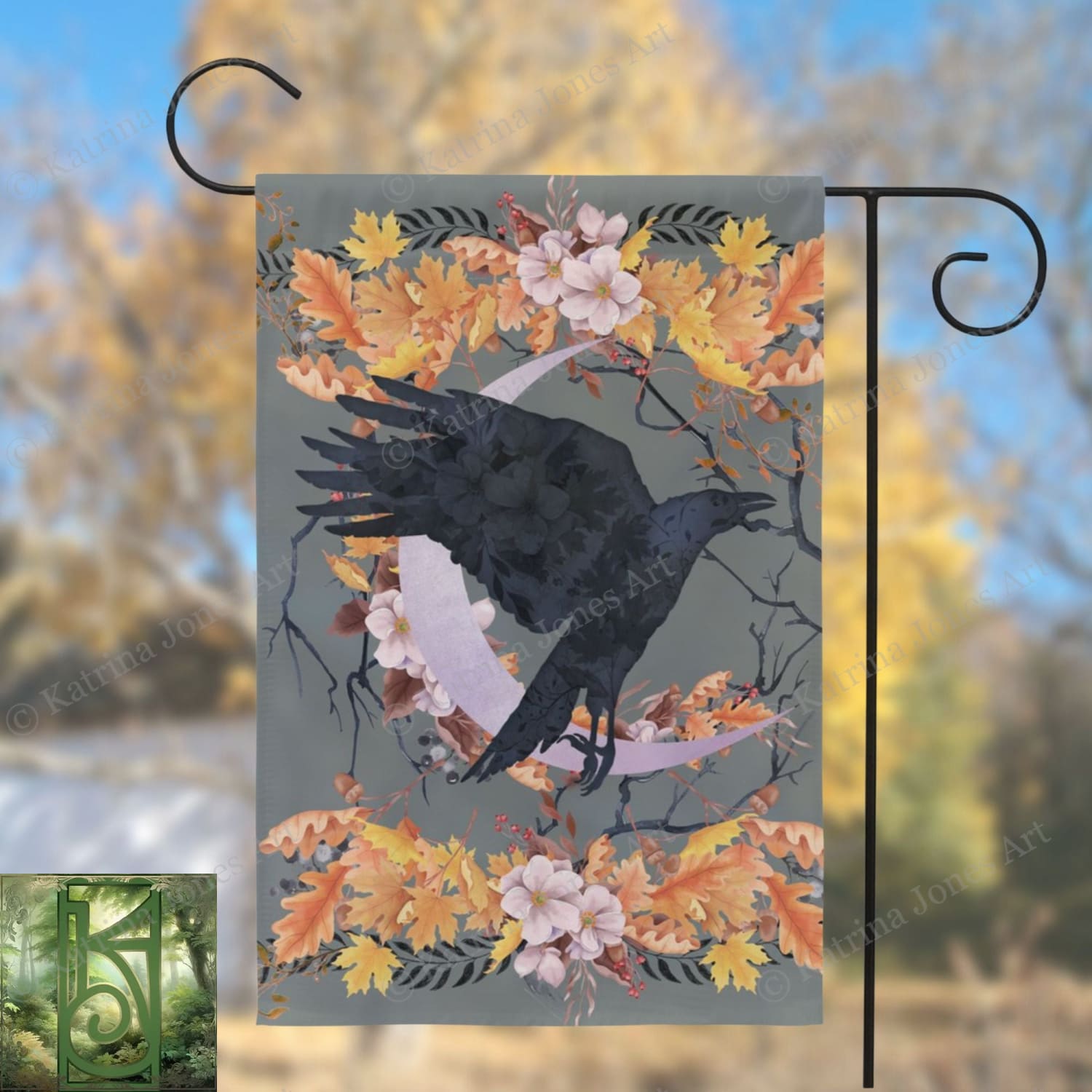 Halloween Garden Flag - Whimsical Folk