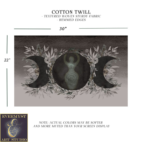 Dark Winter Triple Moon Altar Cloth Rec