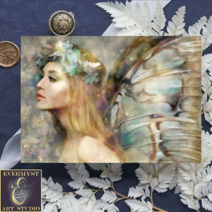 Dream Flower Faerie Card Magical Fantasy Fairy Blank Notecard