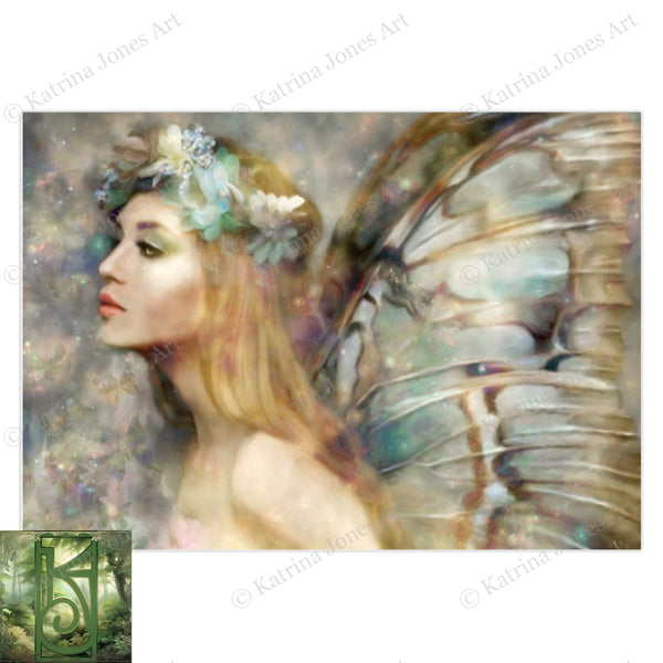 Dream Flower Faerie Card Magical Fantasy Fairy Blank Notecard 1