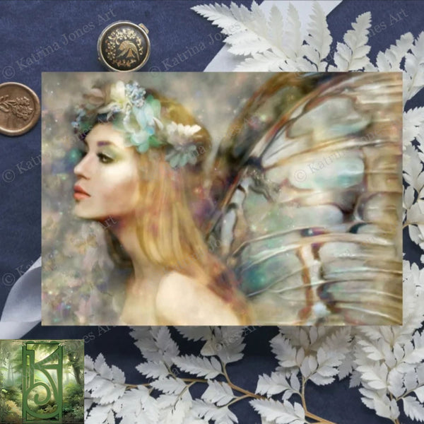 Dream Flower Faerie Card Magical Fantasy Fairy Blank Notecard