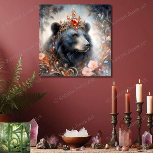 Enchanted Animal Spirit Bear Painting Art Print