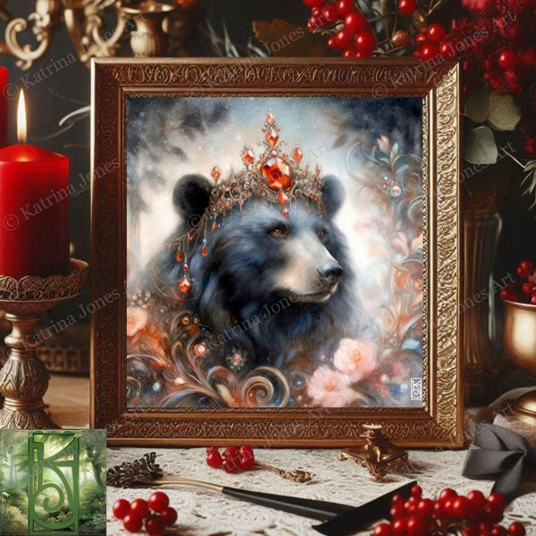 Enchanted Animal Spirit Bear Painting Art Print