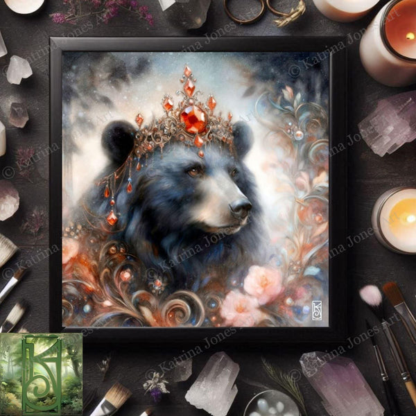 Enchanted Animal Spirit Bear Painting Art Print