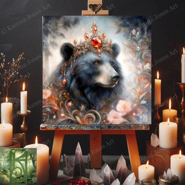 Enchanted Animal Spirit Bear Painting Art Print