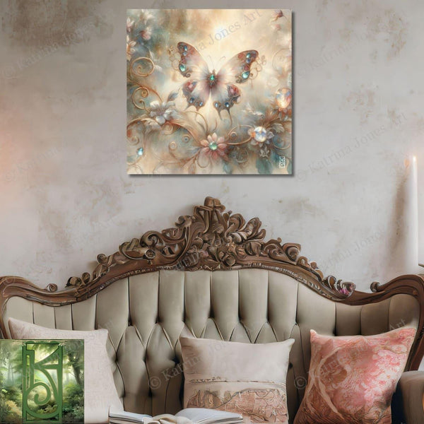 Enchanted Animal Spirit Butterfly Painting Art Print