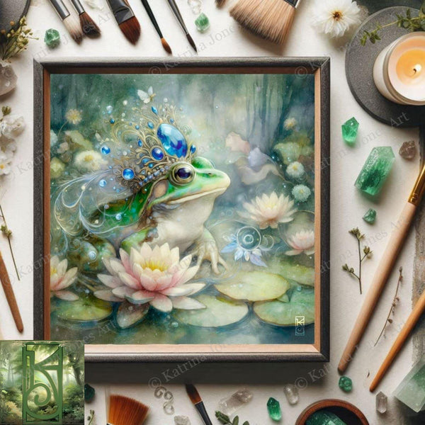 Enchanted Animal Spirit Frog Painting Art Print