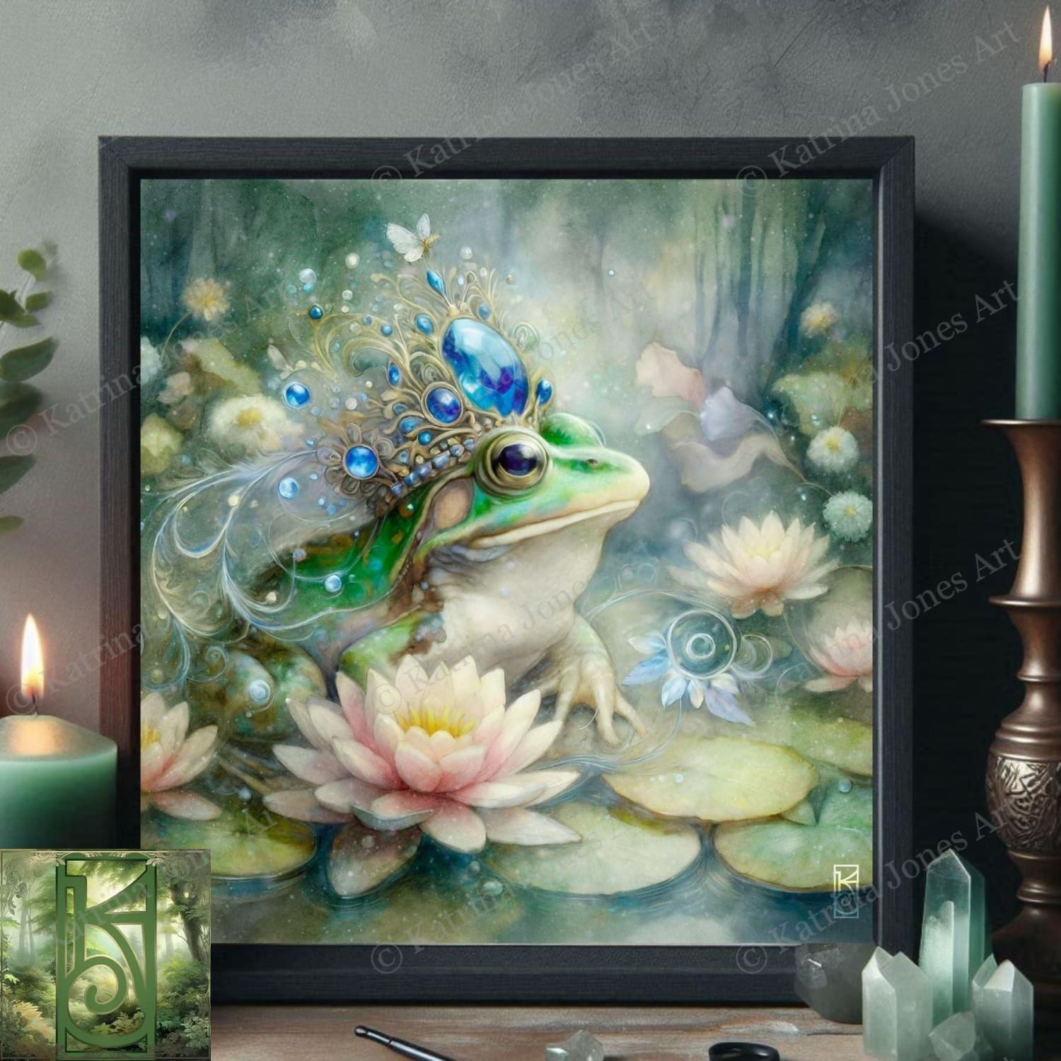Enchanted Animal Spirit Frog Painting Art Print
