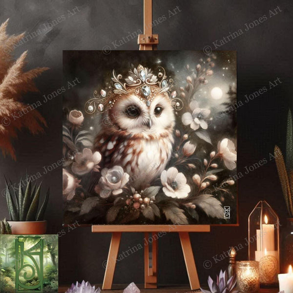 Enchanted Animal Spirit Owl Painting Art Print