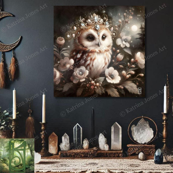 Enchanted Animal Spirit Owl Painting Art Print