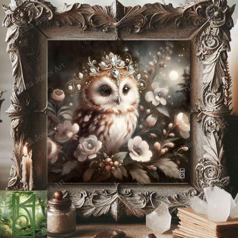 Enchanted Animal Spirit Owl Painting Art Print