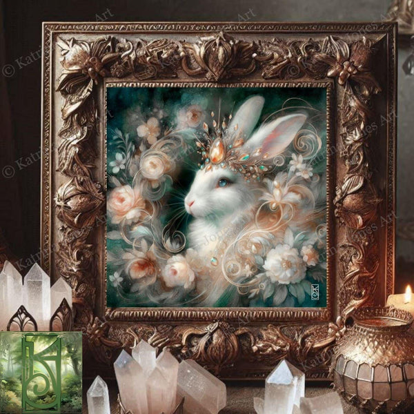 Enchanted Animal Spirit Rabbit Painting Art Print