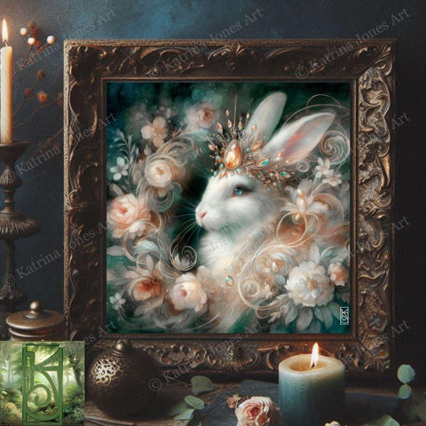 Enchanted Animal Spirit Rabbit Painting Art Print