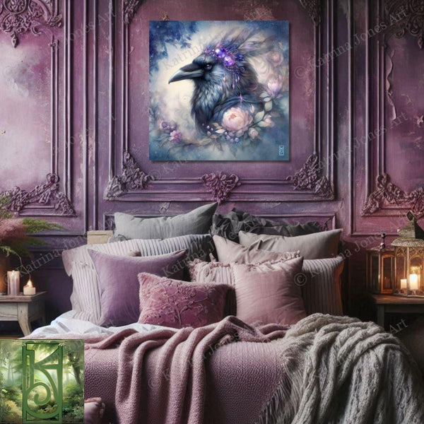 Enchanted Animal Spirit Raven Painting Art Print
