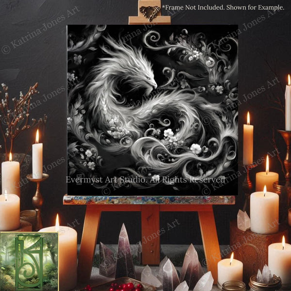 a painting on a easel surrounded by candles