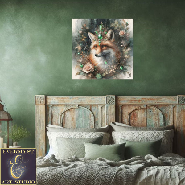 Enchanted Animal Spirit Fox Painting Art Print