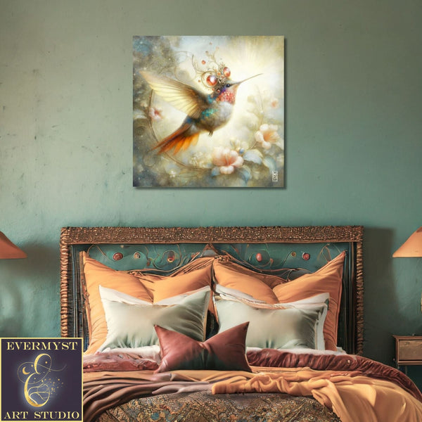 Enchanted Animal Spirit Hummingbird Painting Art Print