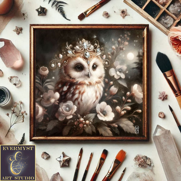 Enchanted Animal Spirit Owl Painting Art Print