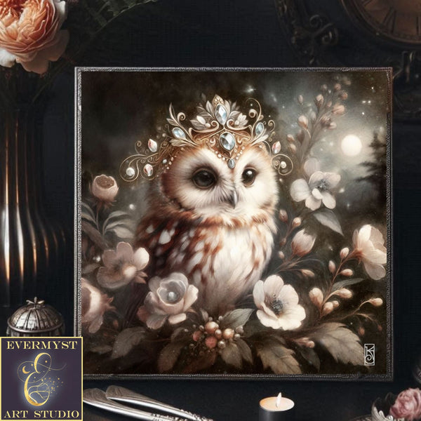 Enchanted Animal Spirit Owl Painting Art Print