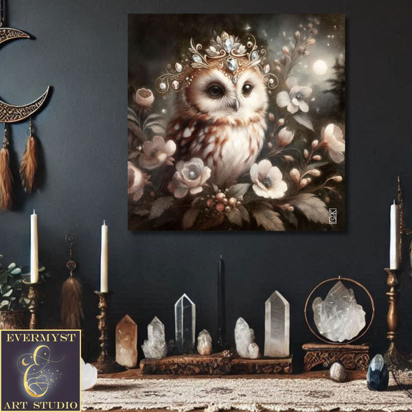 Enchanted Animal Spirit Owl Painting Art Print