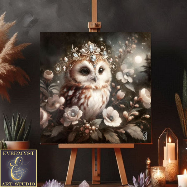 Enchanted Animal Spirit Owl Painting Art Print