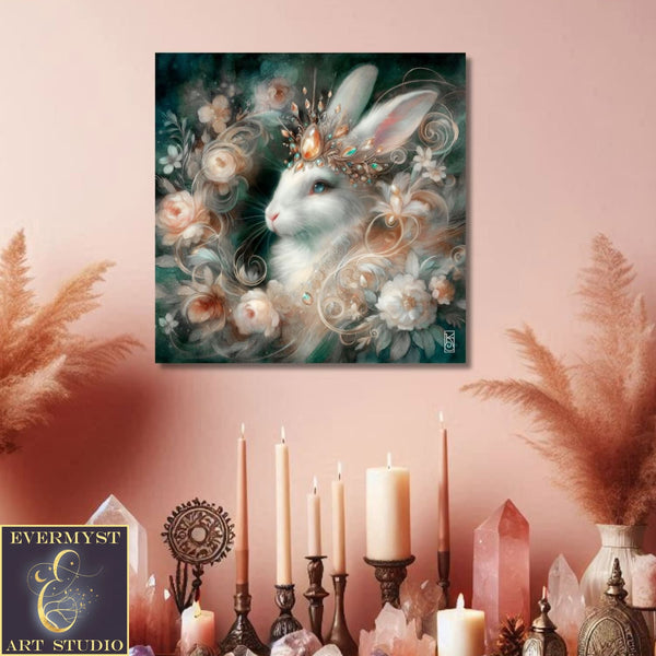 Enchanted Animal Spirit Rabbit Painting Art Print