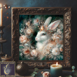 Enchanted Animal Spirit Rabbit Painting Art Print