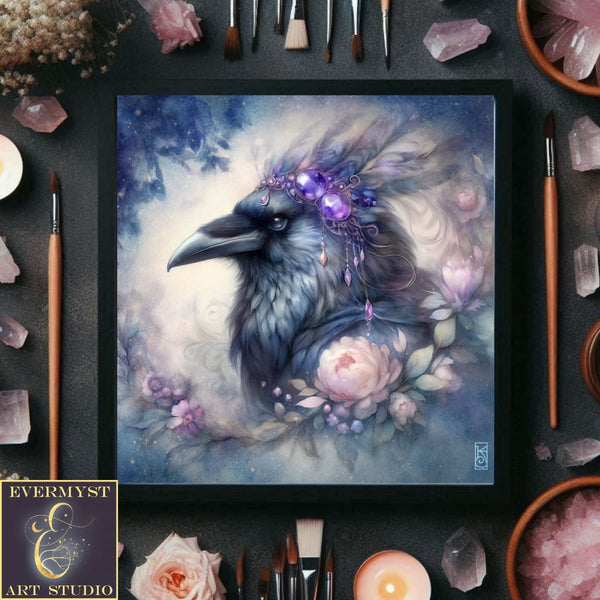 Enchanted Animal Spirit Raven Painting Art Print