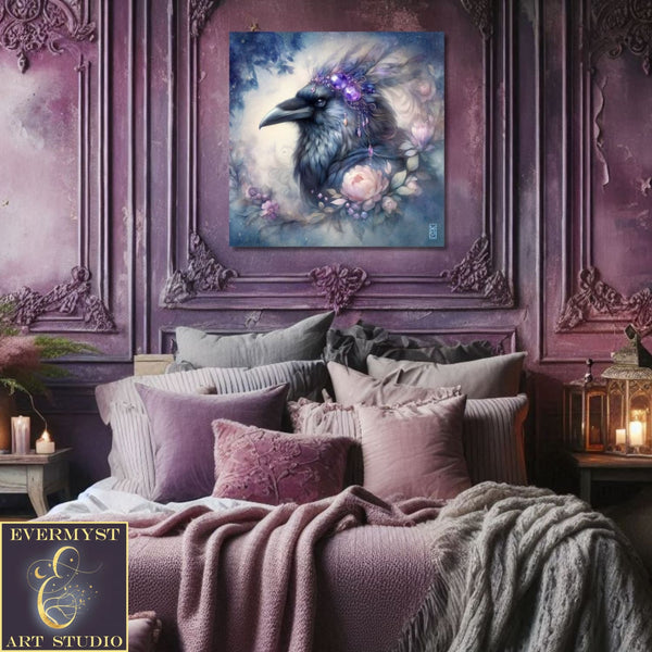 Enchanted Animal Spirit Raven Painting Art Print