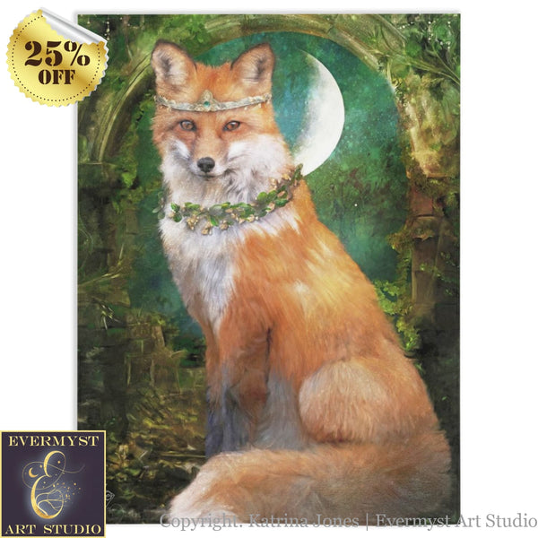 Enchanted Fantasy Fox Plush Fleece Minky Throw Blanket Woodland Wildlife Bedding Eclectic Boho