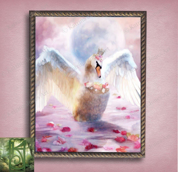 Enchanted Swan Art - Fairy Tale Fantasy Canvas Print