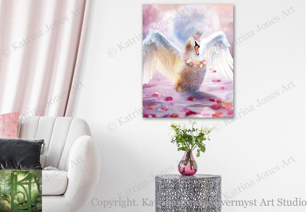 Enchanted Swan Art - Fairy Tale Fantasy Canvas Print