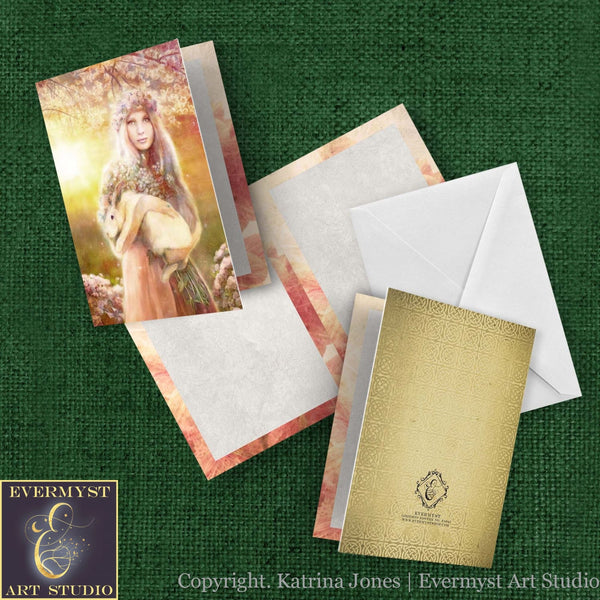 Eostre Goddess Greeting Card Ostara Card Spring Equinox