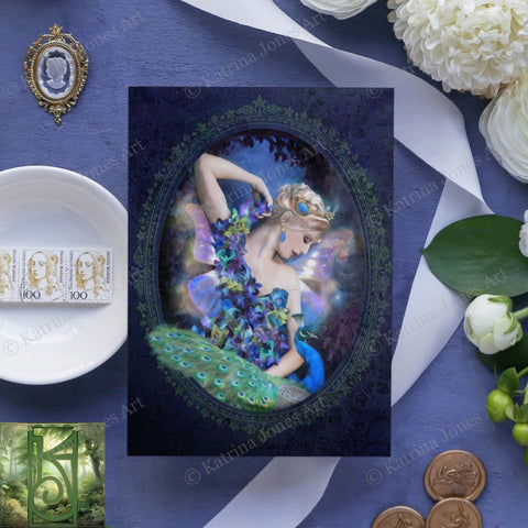 Fairy Flower Card Unique Beautiful Fae Fantasy Blank Notecard