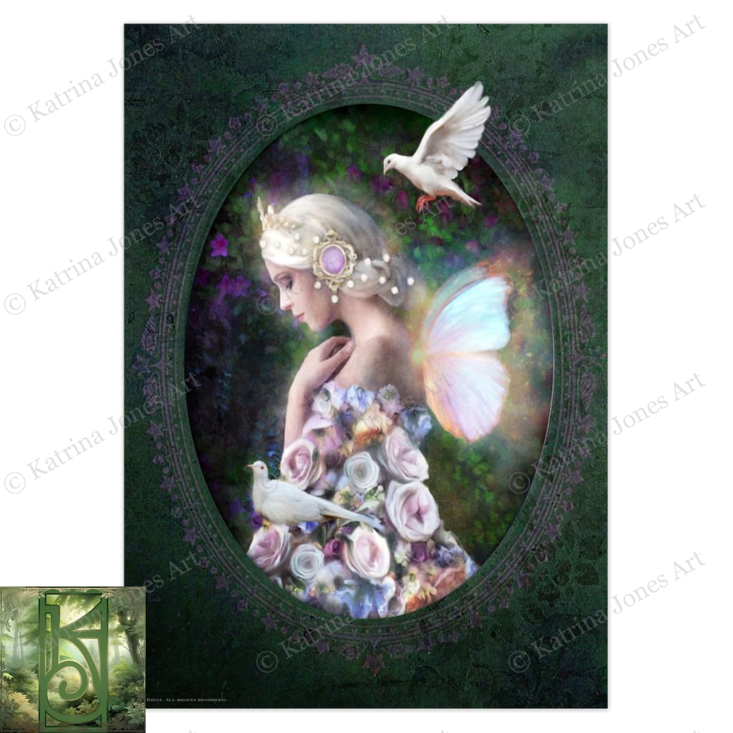 Fairy Greeting Card Peace Flower Fae Beautiful Engagement Sympathy Unique Blank Notecards 1
