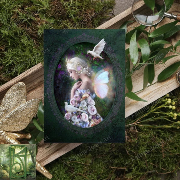 Fairy Greeting Card Peace Flower Fae Beautiful Engagement Sympathy Unique Blank Notecards