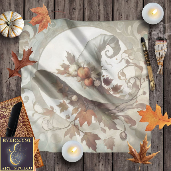 a picture of a placemat with autumn leaves on it